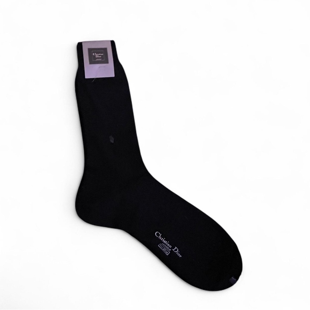 Dior Men's Elegant Black Dress Socks